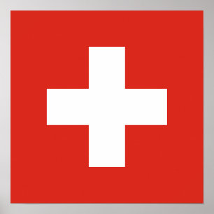 Vlag van Zwitserland Poster