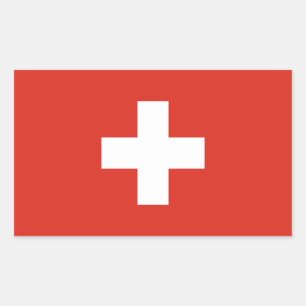 Vlag van Zwitserland Rechthoekige Sticker