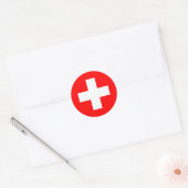 Vlag van Zwitserland Ronde Sticker (Envelop)