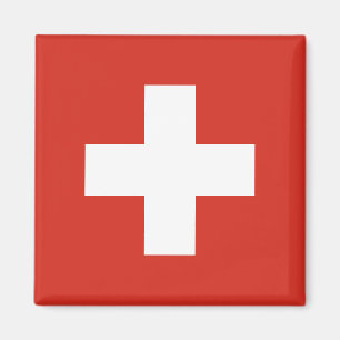 Vlag van Zwitserland - Schweiz - Suisse - Svizzera Magneet