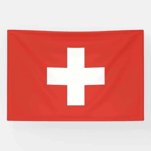Vlag van Zwitserland Spandoek (Horizontaal)