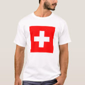 Vlag van Zwitserland T-shirt (Voorkant)
