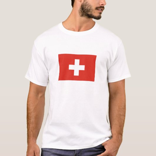 Vlag van Zwitserland T-shirt (Voorkant)