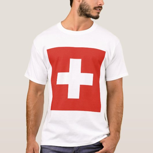 Vlag van Zwitserland T-shirt (Voorkant)
