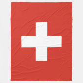 vlag van Zwitserland — wit kruisje Fleece Deken (Voorkant)