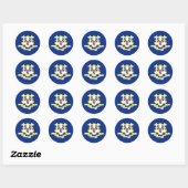 Vlag verbindingsstaat ronde sticker (Vel)