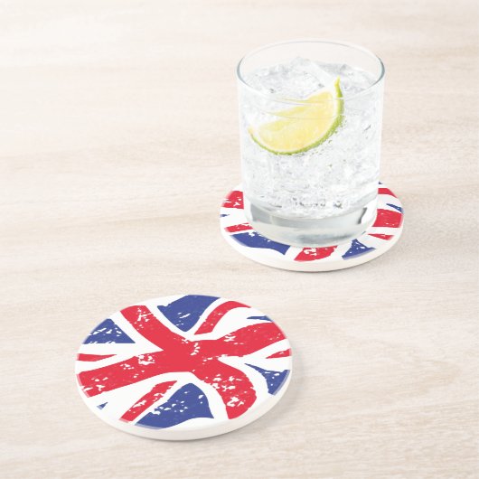vlag Verenigd Koninkrijk Zandsteen Onderzetter (Zijkant)