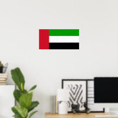 Vlag Verenigde Arabische Emiraten Poster (Thuiskantoor)