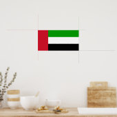 Vlag Verenigde Arabische Emiraten Poster (Keuken)