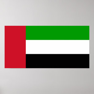 Vlag Verenigde Arabische Emiraten Poster