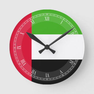 Vlag Verenigde Arabische Emiraten Ronde Klok