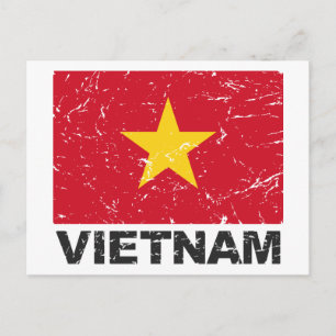 vlag Vietnam Briefkaart
