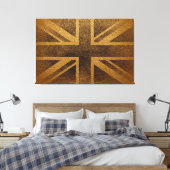 Vlag Vintage 3 Verenigd Koninkrijk Canvas Afdruk (Insitu (Slaapkamer))