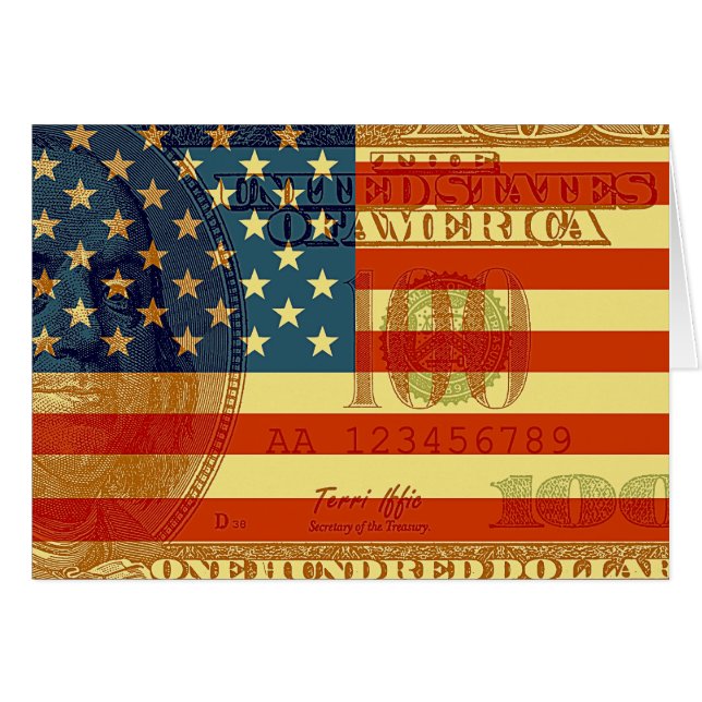 Vlag voor 100 dollar (Voorkant Horizontaal)