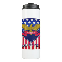 Vlag voor Connecticut USA Thermosbeker
