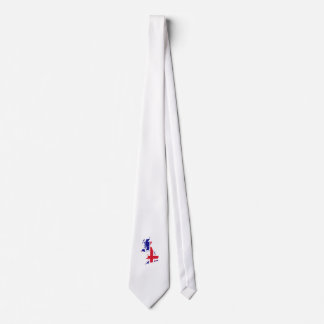 Vlag voor de kaart van Groot-Brittannië Stropdas