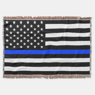 vlag voor de politie van de Thin Blue Line Deken