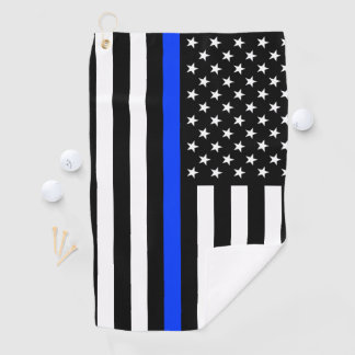 vlag voor de politie van de Thin Blue Line Golfhanddoek