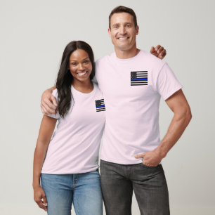 vlag voor de politie van de Thin Blue Line T-shirt