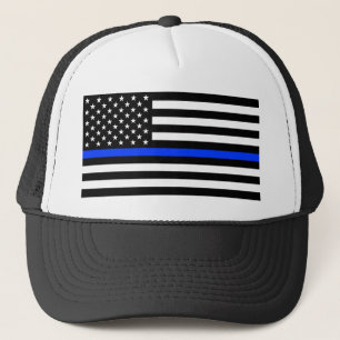 vlag voor de politie van de Thin Blue Line Trucker Pet