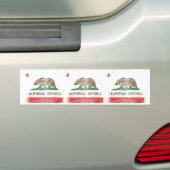 Vlag voor de Republiek Californië Bumpersticker (Op auto)