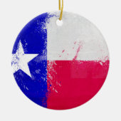 Vlag voor de staat Distress Texas Keramisch Ornament (Voorkant)