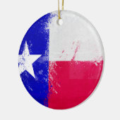 Vlag voor de staat Distress Texas Keramisch Ornament (Links)