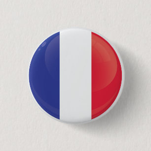 vlag voor een rondpictogram Frankrijk Ronde Button 3,2 Cm