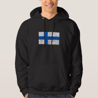 Vlag voor Finland in verdringing Hoodie