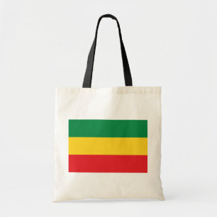 Vlag voor groene, gouden en rode kleuren tote bag