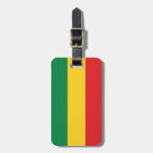 Vlag voor groene, goudkleurige en rode kleuren bagagelabel (Voorkant verticaal)