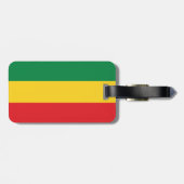 Vlag voor groene, goudkleurige en rode kleuren bagagelabel (Achterkant horizontaal)