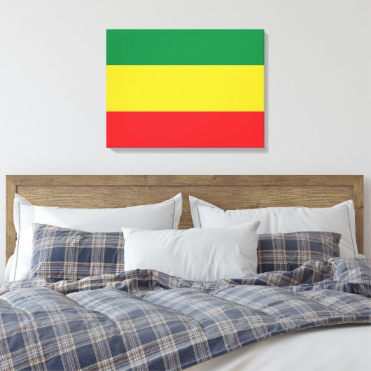 Vlag voor groene, goudkleurige en rode kleuren canvas afdruk (Insitu (Slaapkamer))