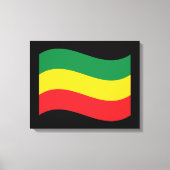 Vlag voor groene, goudkleurige en rode kleuren canvas afdruk (Voorkant)