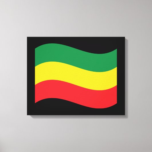 Vlag voor groene, goudkleurige en rode kleuren canvas afdruk (Voorkant)