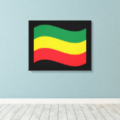 Vlag voor groene, goudkleurige en rode kleuren canvas afdruk (Insitu (Houten vloer))