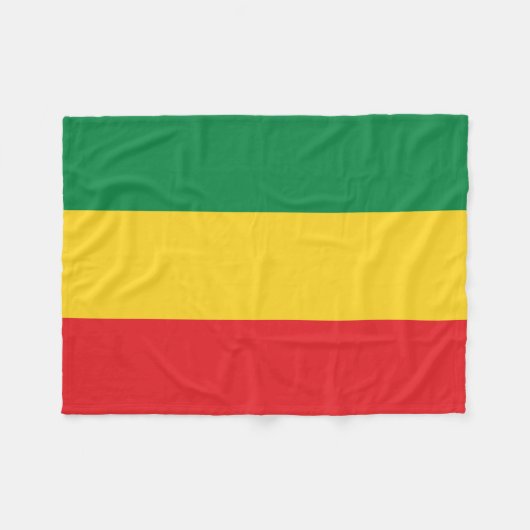 Vlag voor groene, goudkleurige en rode kleuren fleece deken (Voorkant (Horizontaal))