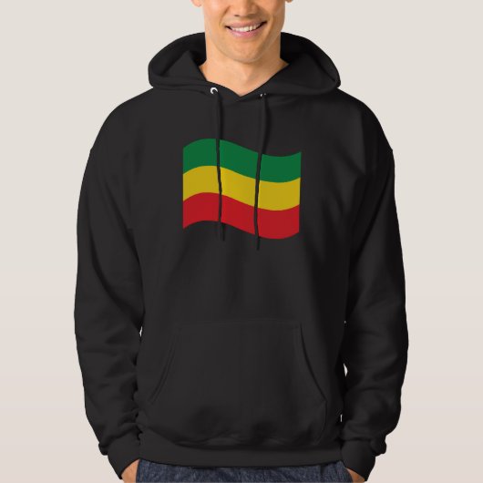 Vlag voor groene, goudkleurige en rode kleuren hoodie (Voorkant)