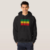 Vlag voor groene, goudkleurige en rode kleuren hoodie (Voorkant volledig)