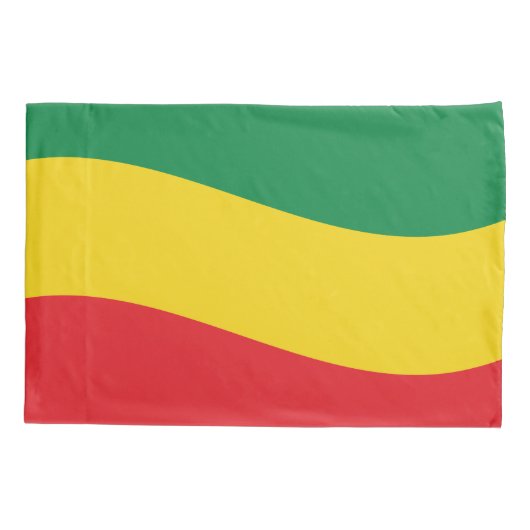 Vlag voor groene, goudkleurige en rode kleuren kussensloop (Achterkant)