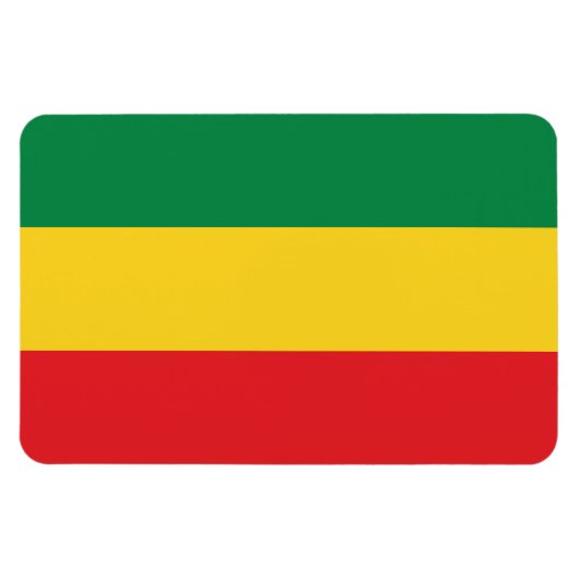 Vlag voor groene, goudkleurige en rode kleuren magneet (Horizontaal)