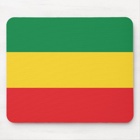 Vlag voor groene, goudkleurige en rode kleuren muismat (Voorkant)