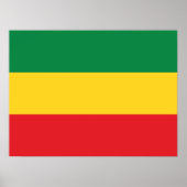 Vlag voor groene, goudkleurige en rode kleuren poster (Voorkant)