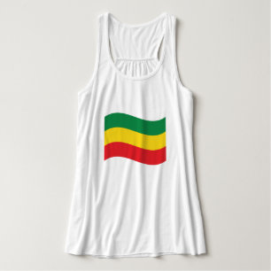 Vlag voor groene, goudkleurige en rode kleuren tanktop