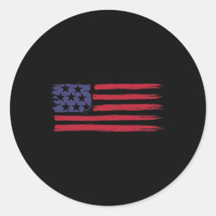 Vlag voor Mannen Vrouwen Jongen Meisje Cool Patrio Ronde Sticker