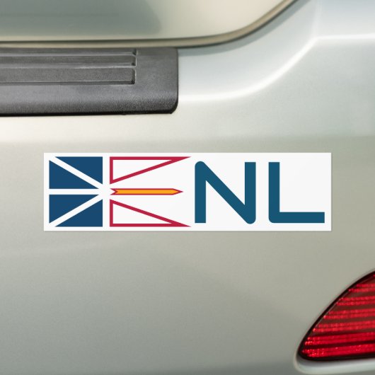 vlag voor Newfoundland en Labrador Bumpersticker (Op auto)