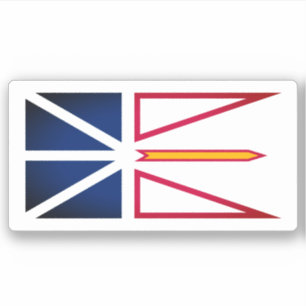 vlag voor Newfoundland en Labrador (verticaal) Sticker