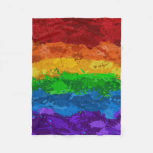 Vlag voor regenboogverf fleece deken
