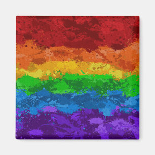 Vlag voor regenboogverf magneet