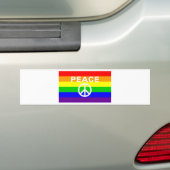 vlag voor regenboogvrede bumpersticker (Op auto)